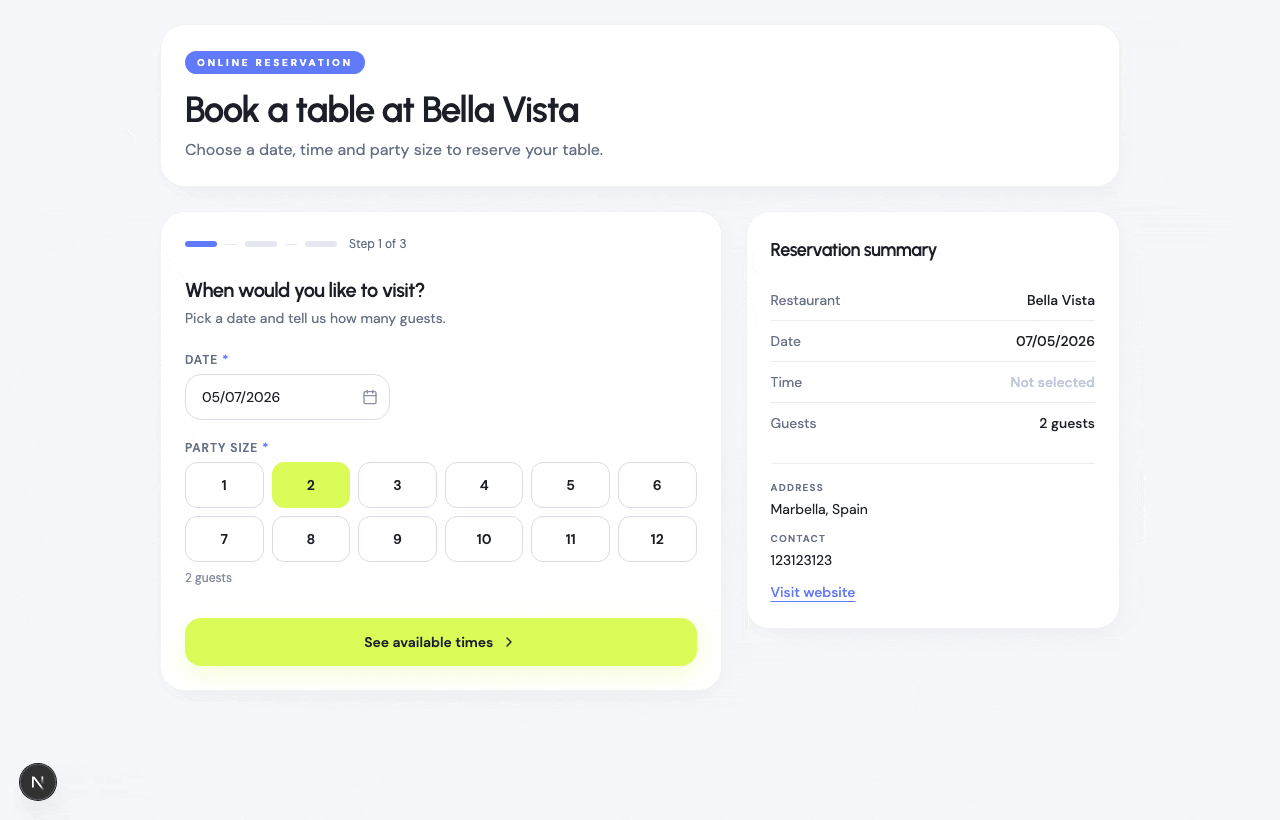 How booking works